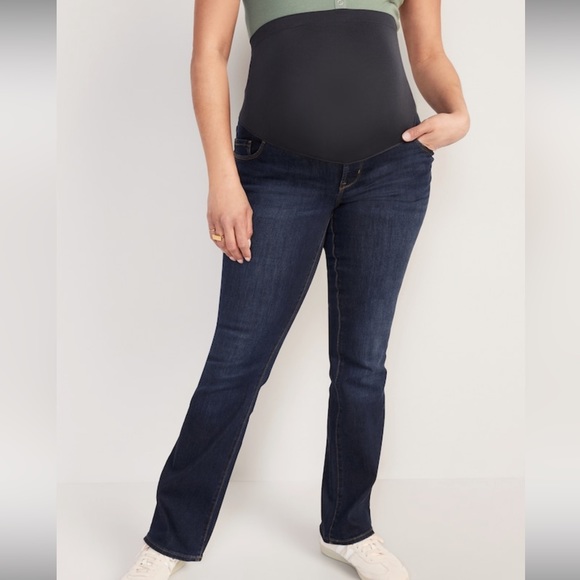Old Navy maternity full panel boot cut jeans SZ 8 regular - Picture 2 of 11